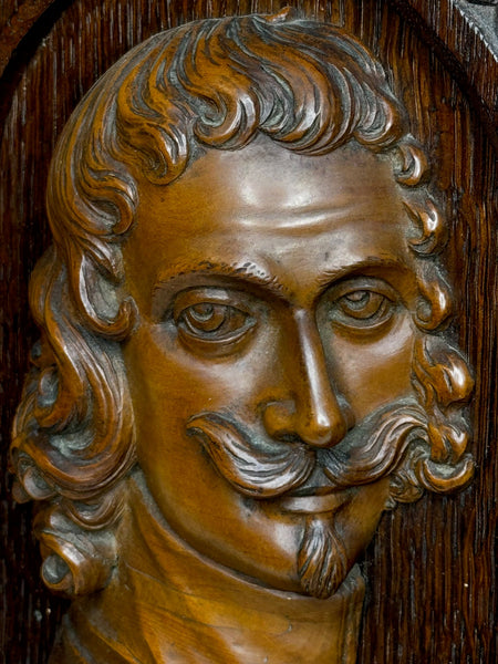 17th Century Wall Portrait Sculpture Sir Edward Massey Governor City Of Gloucester - Cheshire Antiques Consultant Ltd