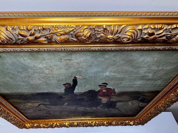 19th Century French Parisian Huntsman Oil Painting With Foxhounds By Guillaume Urban Régamey - Cheshire Antiques Consultant Ltd