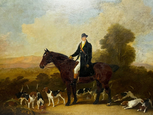 19th Century Oil Painting The Clandon Harriers Hunt John Imms Of Ringmer Up Libertine - Cheshire Antiques Consultant Ltd