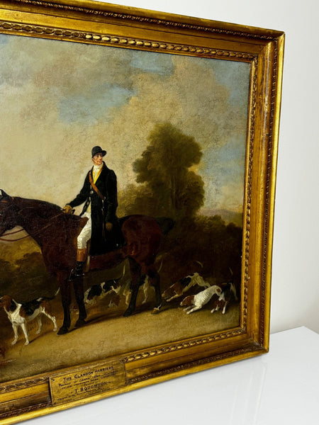 19th Century Oil Painting The Clandon Harriers Hunt John Imms Of Ringmer Up Libertine - Cheshire Antiques Consultant Ltd