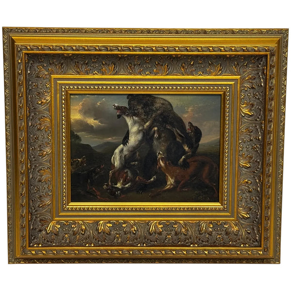 The Last Stand: A Bear Besieged by Hounds 19th Century – In the Manner of Richard Ansdell