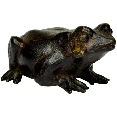 French Amphibian Bronze Frog Sculpture c1850 In The Manner of Jules Moigniez