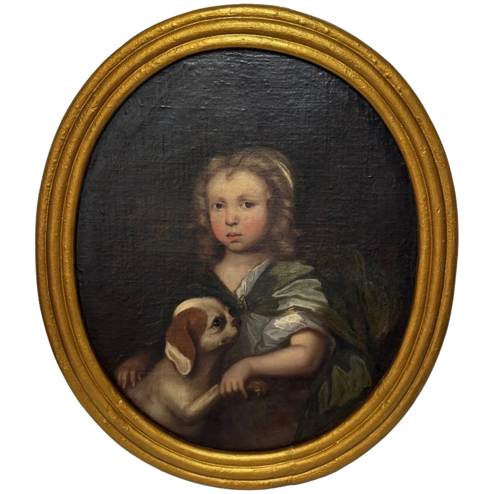 A Gentle Companionship — Portrait of a Boy and His King Charles Spaniel, c.1680