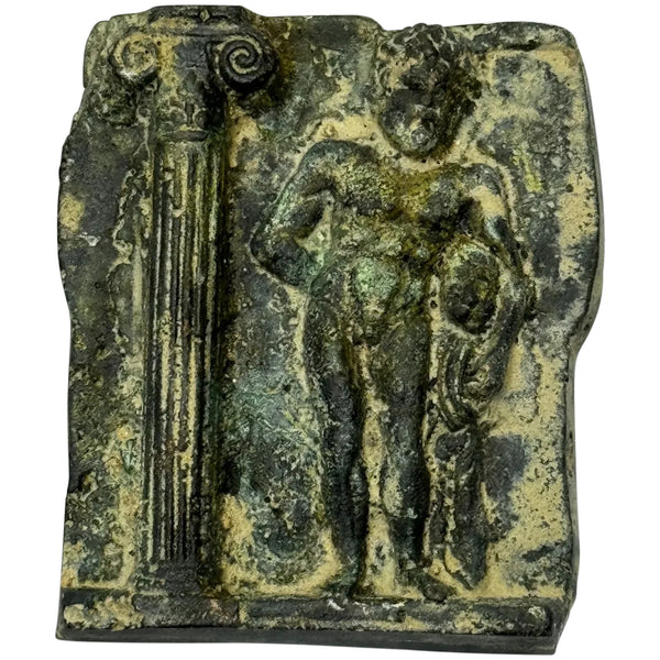 Classical Mythology Roman Bronze Plaque Mount Hercules
