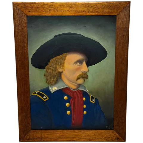 Historic Oil Painting Civil War General George Custer 1863 After Benjamin Brady