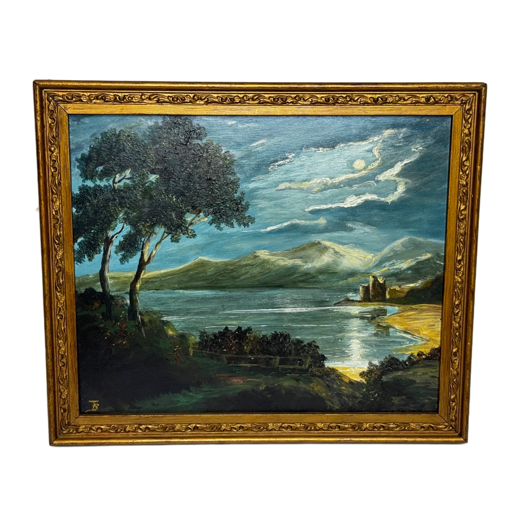 Scottish Painting🌙 Moonlight Over Loch Ness – Urquhart Castle in Nocturne