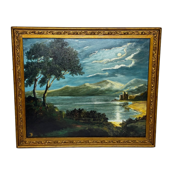 Scottish Painting🌙 Moonlight Over Loch Ness – Urquhart Castle in Nocturne