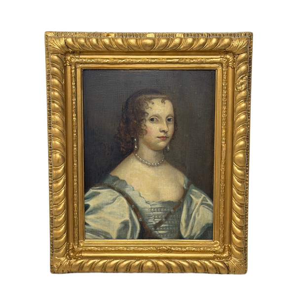 17th Century Oil Portrait of Elizabeth Cavendish Countess of Devonshire