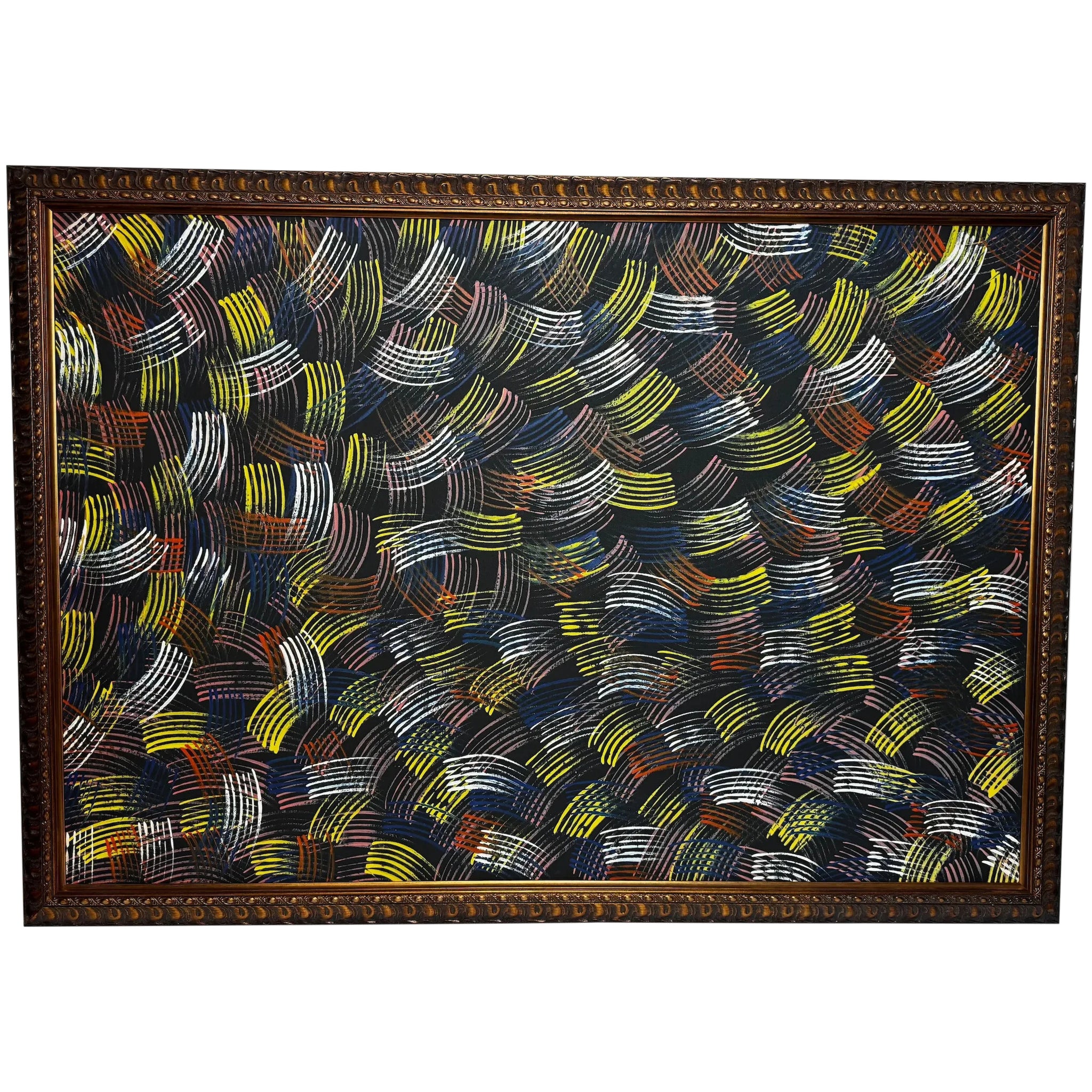 🔥 Jean Hudson Nampijinpa – Fire Dreaming Painting Signed & Authenticated Aboriginal Masterpiece