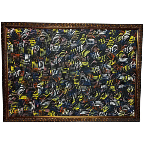 🔥 Jean Hudson Nampijinpa – Fire Dreaming Painting Signed & Authenticated Aboriginal Masterpiece