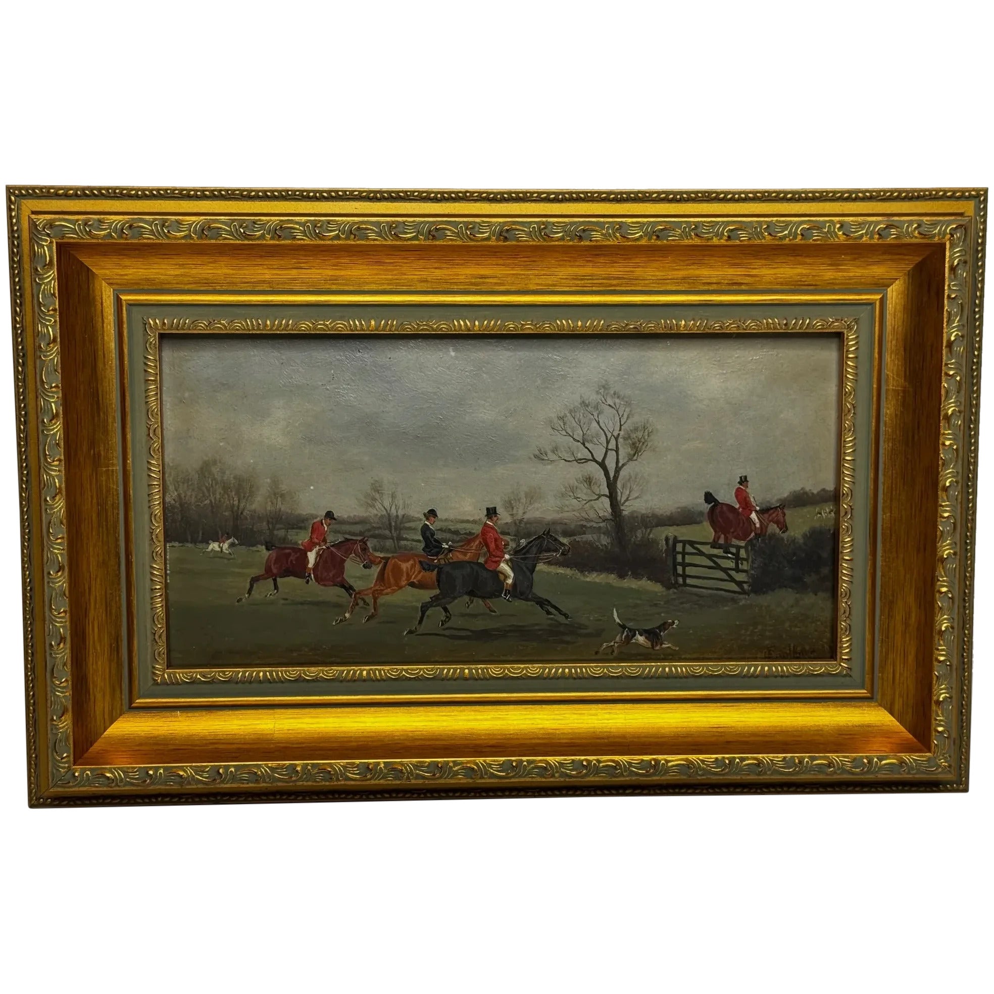 Full Cry The Berkeley Hunt – A Victorian Sporting Oil c1880