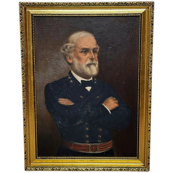 Oil Painting General Robert E. Lee Confederate Commander of The Army Of Northern Virginia