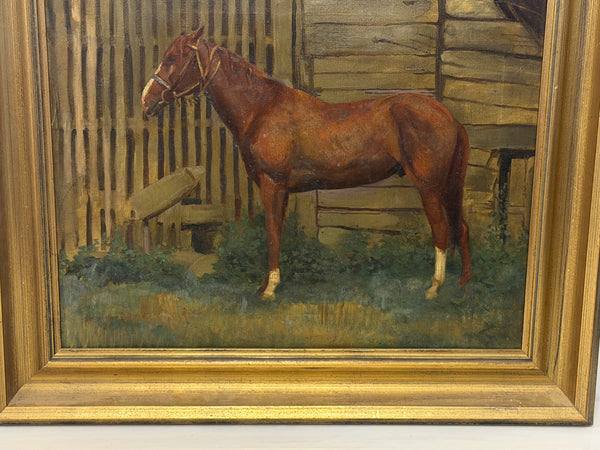 The Horse, British Modernist Equestrian Oil Painting Attributed to Lionel Ellis