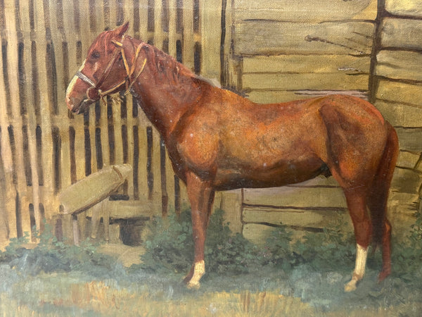 The Horse, British Modernist Equestrian Oil Painting Attributed to Lionel Ellis