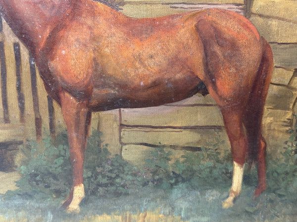 The Horse, British Modernist Equestrian Oil Painting Attributed to Lionel Ellis