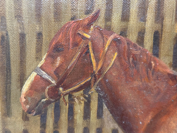 The Horse, British Modernist Equestrian Oil Painting Attributed to Lionel Ellis