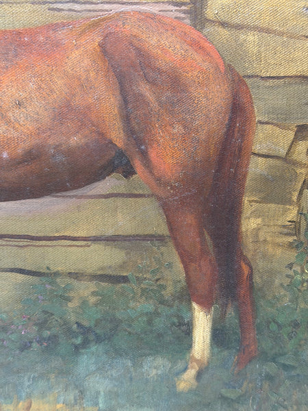 The Horse, British Modernist Equestrian Oil Painting Attributed to Lionel Ellis