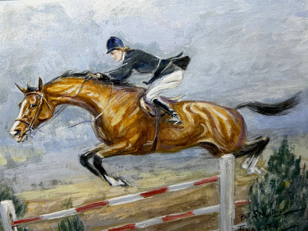 Equestrian Masterpiece Pat Smythe & Finality Showjumper of the Year, Horse of the Year Show, Harringay 1949