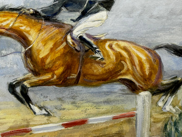 Equestrian Masterpiece Pat Smythe & Finality Showjumper of the Year, Horse of the Year Show, Harringay 1949