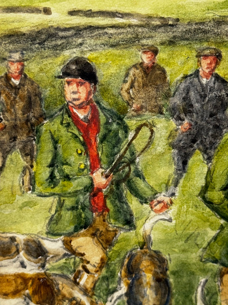 Painting Boxing Day Badsworth Hunt 1943 signed by George Anderson Short