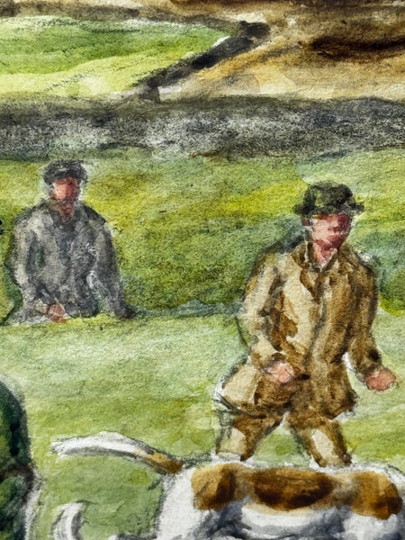 Painting Boxing Day Badsworth Hunt 1943 signed by George Anderson Short