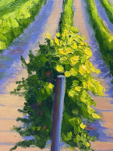 California Rancho Sisquoc Vineyard Oil Painting Memories of Foxen Canyon by Laurel Sherrie