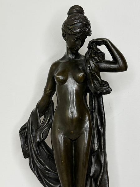 La Source After Auguste Moreau  c1900 French Art Nouveau Bronze Celebrating Feminine Harmony