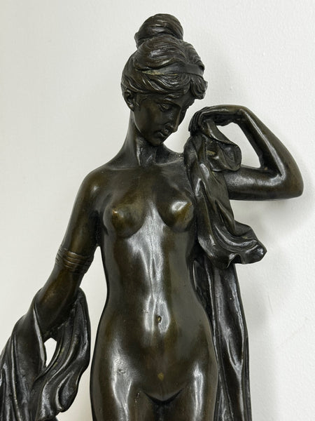 La Source After Auguste Moreau  c1900 French Art Nouveau Bronze Celebrating Feminine Harmony