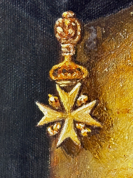 Baroque Grandeur Portrait of Jean Philippe d’Orléans in Ceremonial Armour After Jean-François de Troy