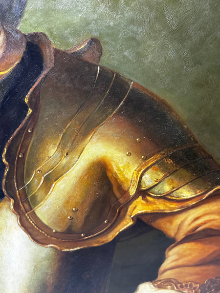 Baroque Grandeur Portrait of Jean Philippe d’Orléans in Ceremonial Armour After Jean-François de Troy