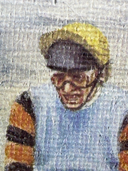 Peter Deighan Sporting Oil Painting Burrough Hill Lad  & Brown Chamberlin Cheltenham Gold Cup 1984 Signed Both Jockeys