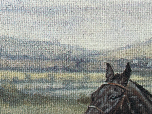 Peter Deighan Sporting Oil Painting Burrough Hill Lad  & Brown Chamberlin Cheltenham Gold Cup 1984 Signed Both Jockeys