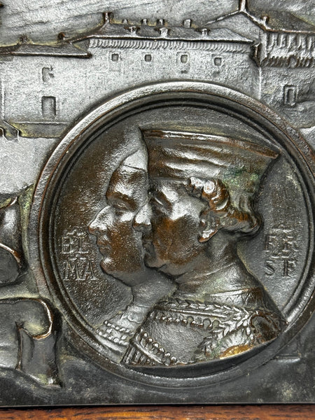 🏛️ Exceptional Milanese Bronze Relief Renaissance Revival Heraldry Castello Sforzesco Wall Sculpture