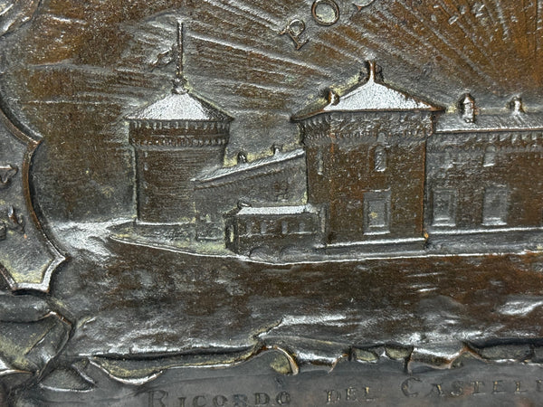 🏛️ Exceptional Milanese Bronze Relief Renaissance Revival Heraldry Castello Sforzesco Wall Sculpture