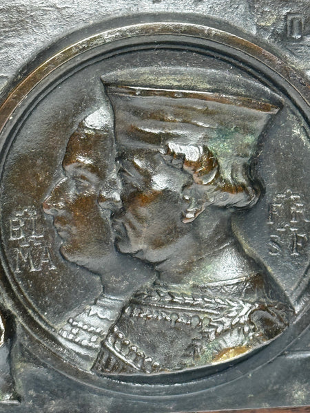 🏛️ Exceptional Milanese Bronze Relief Renaissance Revival Heraldry Castello Sforzesco Wall Sculpture