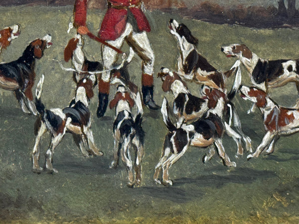 The Death The Berkeley Hunt – A Victorian Sporting Oil c1880