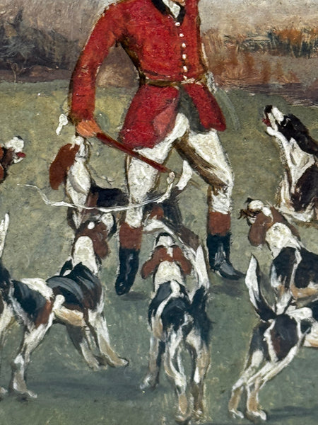The Death The Berkeley Hunt – A Victorian Sporting Oil c1880
