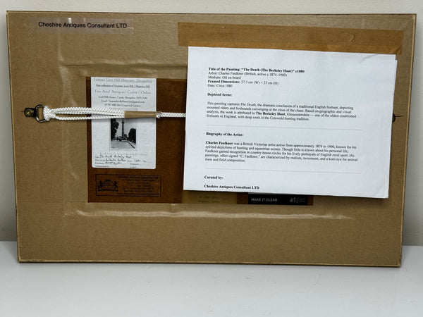 The Death The Berkeley Hunt – A Victorian Sporting Oil c1880