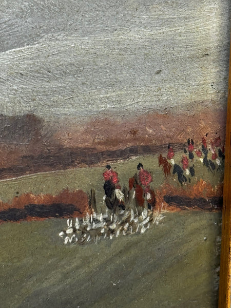 The Meet, Berkeley Hunt – Victorian Sporting Oil by Charles Faulkner