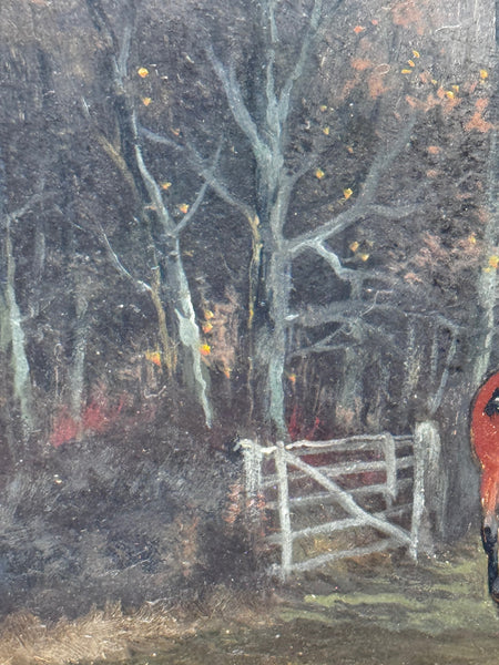 The Meet, Berkeley Hunt – Victorian Sporting Oil by Charles Faulkner