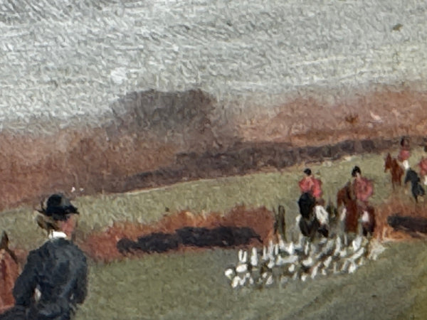 The Meet, Berkeley Hunt – Victorian Sporting Oil by Charles Faulkner