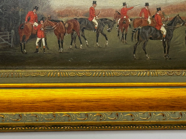 The Meet, Berkeley Hunt – Victorian Sporting Oil by Charles Faulkner