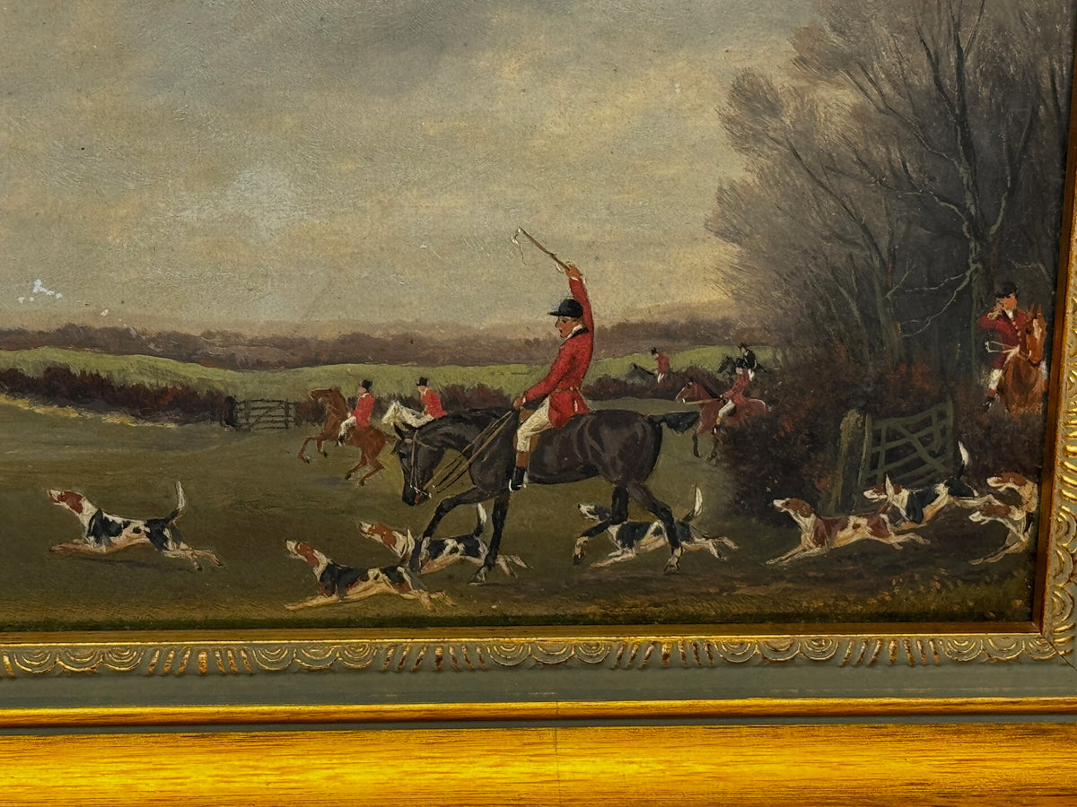 View Halloo The Berkeley Hunt – A Victorian Sporting Oil c1880