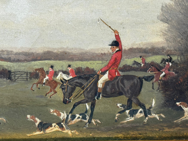View Halloo The Berkeley Hunt – A Victorian Sporting Oil c1880