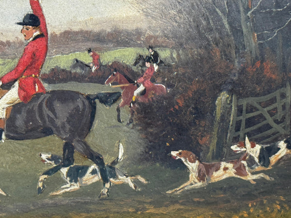 View Halloo The Berkeley Hunt – A Victorian Sporting Oil c1880
