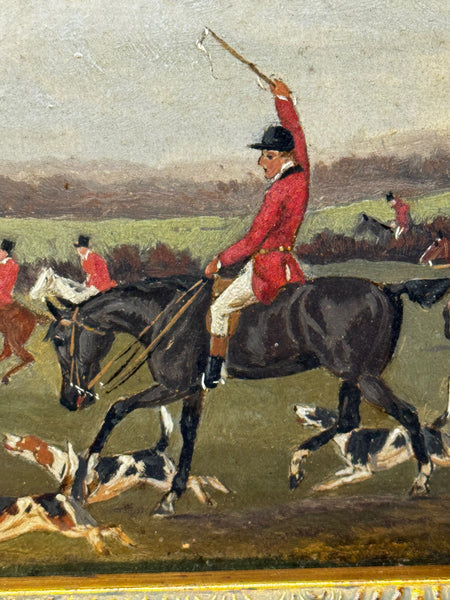 View Halloo The Berkeley Hunt – A Victorian Sporting Oil c1880