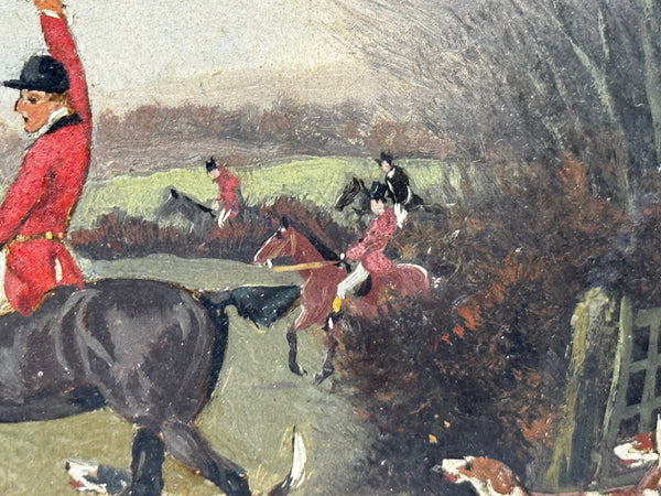 View Halloo The Berkeley Hunt – A Victorian Sporting Oil c1880