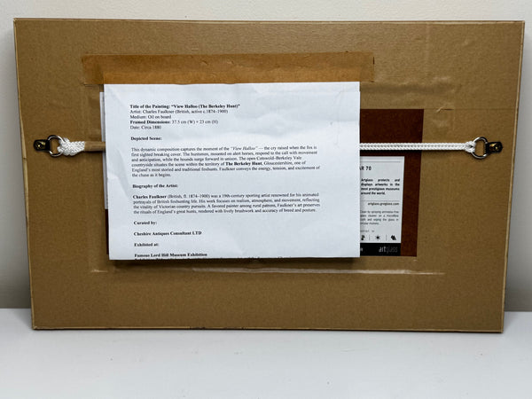 View Halloo The Berkeley Hunt – A Victorian Sporting Oil c1880