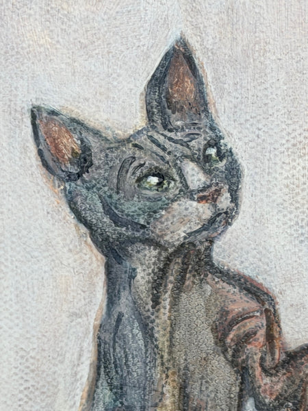 Five Cats Pastel Drawing In The Manner Of Louis Wain – The Curious Quintet
