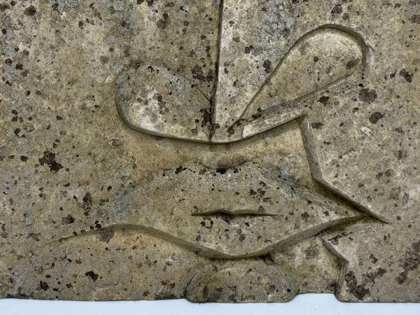 Modernist Cubist Stone Face Relief Sculpture In the Manner of Picasso & John Milne School
